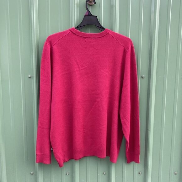 Men's Comfy Solid Crewneck Sweater with Long Sleeves, Size XXL - Picture 3 of 10